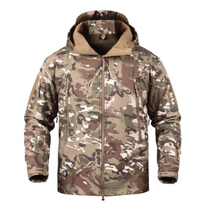 Felpa invernale con cappuccio uniforme da caccia all'aperto giacca da uomo in pelle di squalo morbida con giacca tattica calda fodera per giacca - Product Image 1