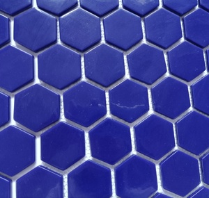 CNK Trung Quốc Nhà Sản Xuất Hexagon Mosaic Hải Quân Màu Xanh Phòng Tắm Gạch Lát Sàn - Product Image 3