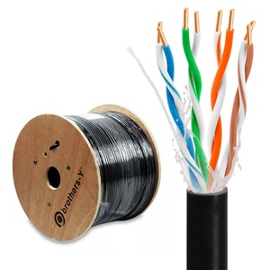 Cat5e abgeschirmtes Kabel Computer Netzwerk kabel Twisted Pair 24AWG F/UTP Lan Kabel PVC Mantel OFC - Product Image 5