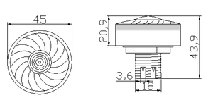 AC24v 45 мм Rgb 9 точек светодиодный пиксель 9 SMD 5050 Rgb автоматическая программа пиксель светодиодный свет 45 мм 9 пикселей светодиодный пиксель свет - Product Image 6