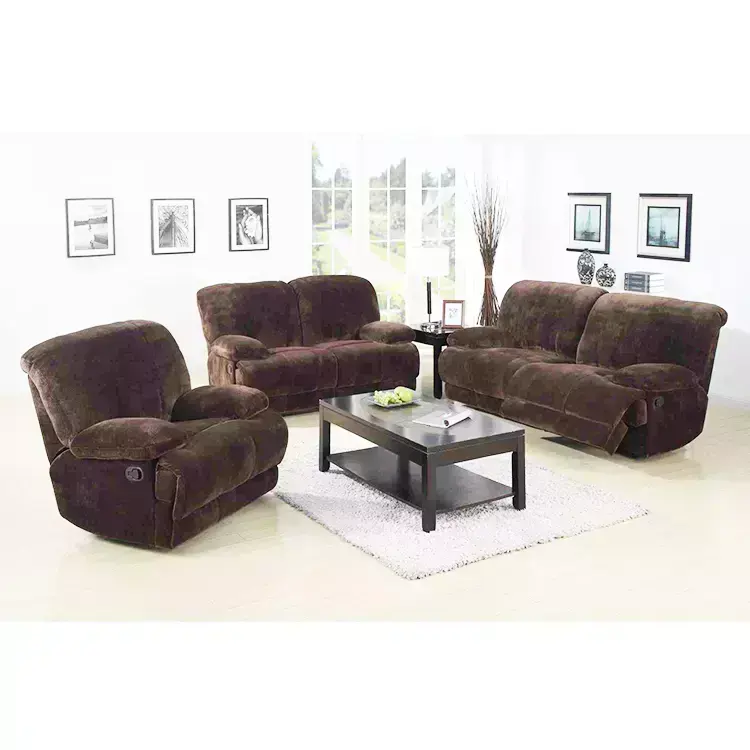 Frank Furniture latest style leather electric Microfiber Fabric recliner sofa 3+2+1 furniture for living room
