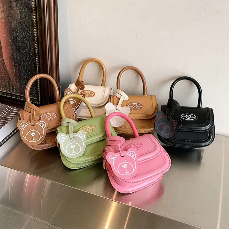 बच्चा फैशनेबल पर्स भूरे रंग के बैग पर्स और हैंडबैग छोटी लड़कियों 2021 bolsos डे mujer sacs एक मुख्य ट्वीड प्यारा मिनी बच्चों पर्स
