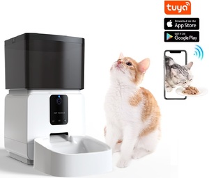 Hochwertige Tuya App Dog Smart Feeder Zeit einstellung Tiernahrung spender Edelstahl Schüssel Cat Feeder mit Sprach aufzeichnung kamera