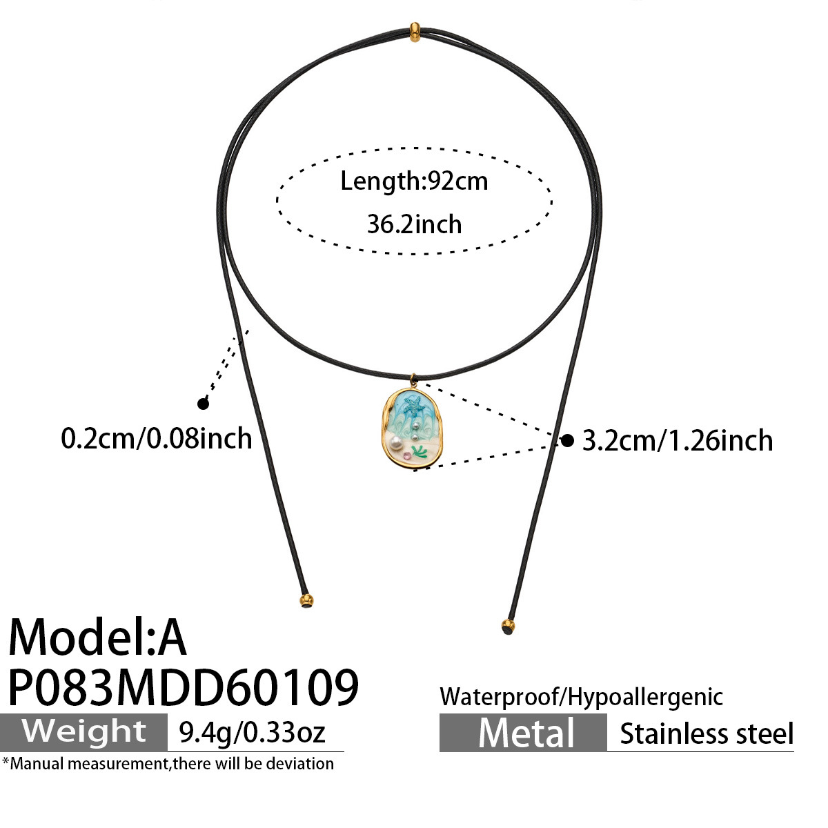 P083-a gold necklace 92cm