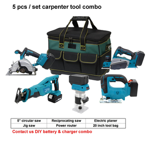 YUTUO OEM ODM <strong>Pro</strong> Carpenter Woodworking Electric Cordless 21V Li-ion Battery <strong>Power</strong> Tool Combo <strong>Kit</strong> DIY Wood Working Tool Set - Product Image 3