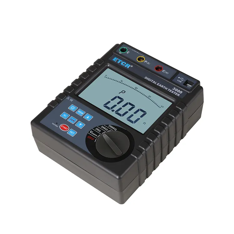 ETCR3000-multímetro Digital de resistencia a la tierra Medidor eléctrico de 0,01ohm ~ 2000ohm, a precio de fábrica