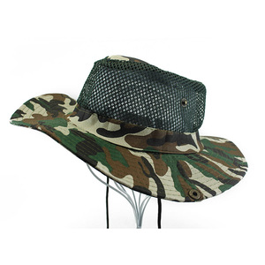 Özel baskılı kova şapka geniş ağız Camo <span class=keywords><strong>Fisher</strong></span> şapka nefes <span class=keywords><strong>Net</strong></span> açık kova kapağı yaz için