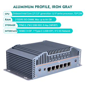 Firewall Router Intel Core 12th 13th Gen I3 I5 I7 1360p <strong>Network</strong> Security 6Lan <strong>Computer</strong> <strong>2</strong>*DDR5 X86 RS232 Mini <strong>Computer</strong> - Product Image 5