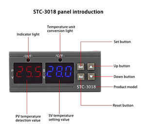 STC-3018 AC110-220V °, instrumento electrónico, temperatura ajustable