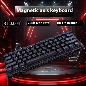 GATERON 61 Teclas Teclado Gaming Mecânico Keycaps transparentes com IP66 Eixo Magnético <span class=keywords><strong>USB</strong></span> Estilo Punk para Laptop