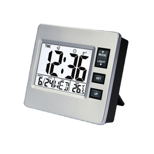 Moderne einfache LCD-Digitalanzeige Wecker mit stummer Lichtfunktion für Schüler Kinder Ältere Zeitlanger - Product Image 1