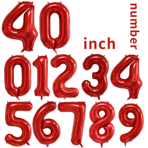 Cổ phiếu nhà máy 40 inch 0-9 số kỹ thuật số bóng bay globos đa-màu Helium lá số bóng bay cho bữa tiệc sinh nhật trang trí - Product Image 2