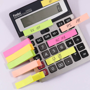 Foska办公用品5色自粘便笺套装纸质材料长方形学生宣传便笺 - Product Image 4