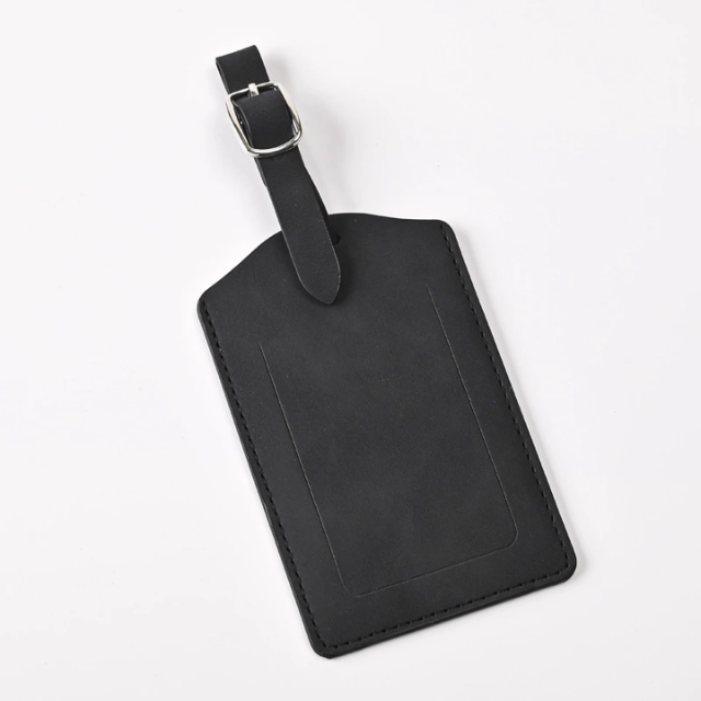 Black luggage tag