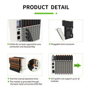 PLC Modbus <strong>TCP</strong>/<strong>IP</strong> Remote IO Module IP20 Distributed Bus System Support 16 Modules