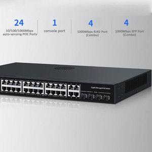 24 cổng thông minh L2 quản lý Gigabit PoE mạng chuyển đổi 10/100/1000Mbps Máy tính để bàn <span class=keywords><strong>VLAN</strong></span> với 4 + 4 * SFP cổng - Product Image 6
