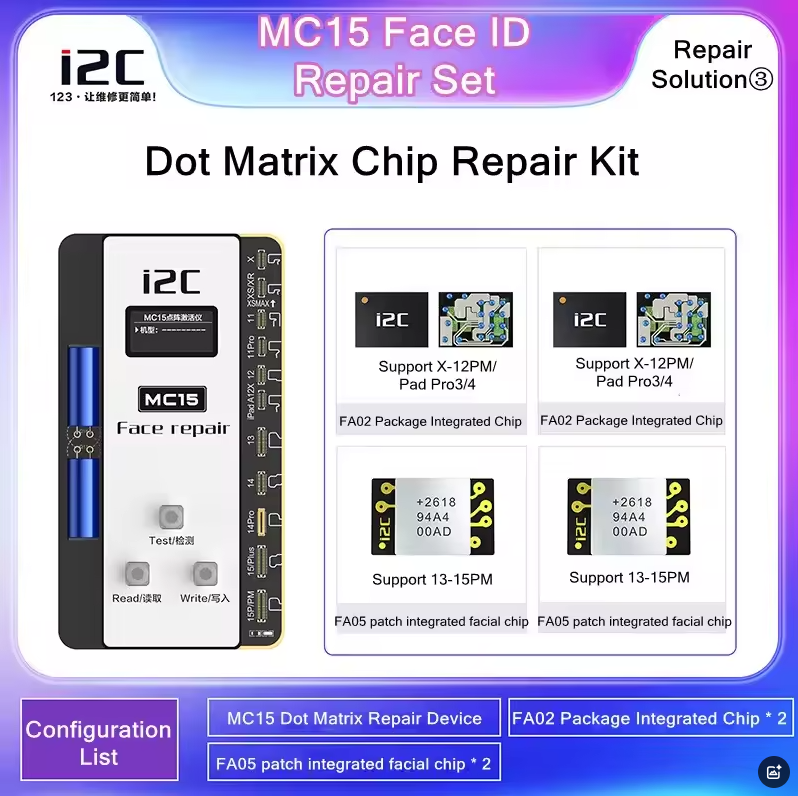 Kit de reparación de chip de matriz de puntos MC15 +