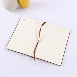 Tela de imitación personalizable crea mi propio diario A5 diario de arte colorido minimalista con logotipo cuaderno de cuero bordado exquisito - Product Image 6