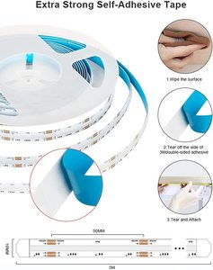 RGB COB <strong>LED</strong> Strip <strong>12V</strong> 24V 5M 840LEDs/m Ultra High Density CE RoHS Ra90 <strong>23W</strong>/m Magic Color Transition IP20 - Product Image 5