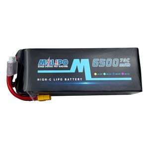 Molipo OEM FPV 드론 리포 배터리 4S 6S 8S 6500mah 35C 70C 100C 7 10 인치 RC UAV 드론 고속 리튬 폴리머 배터리 - Product Image 1