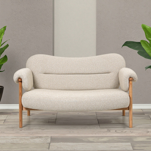 Canapé moderne 2 places avec accoudoir en forme de selle Chaise d'appoint pour bureau à domicile, hôtel, meubles de salon de loisirs pour salon et appartement - Product Image 2