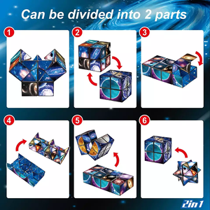スタースカイフィジェット3Dマジックキューブシェイプシフト2in1マジックパズルキューブキッズアダルト - Product Image 3