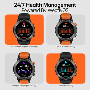Weofly conquista il tempo di esercizio funzione Encoder misurazione della pressione sanguigna Smartwatch IP68 chiamate vocali Wireless impermeabili - Product Image 4