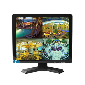 Montaje en pared Monitor de PC de 15 pulgadas Pantalla 4:3 HD Pantalla DE SEGURIDAD LCD con reproductor de unidad USB Pantalla de computadora Lcd - Product Image 1
