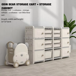 JYUNファクトリーキッズおもちゃオーガナイザーと収納棚マルチおもちゃビンプラスチック幼児棚家具プラスチックキッズキャビネット