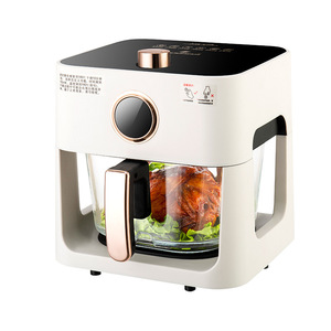 1200W 5L Oil Free Household Mechanical Touch <strong>Control</strong> Smart Glass Transparent and Visible Air Fryer Cooker <strong>Without</strong> Oil - Product Image 2