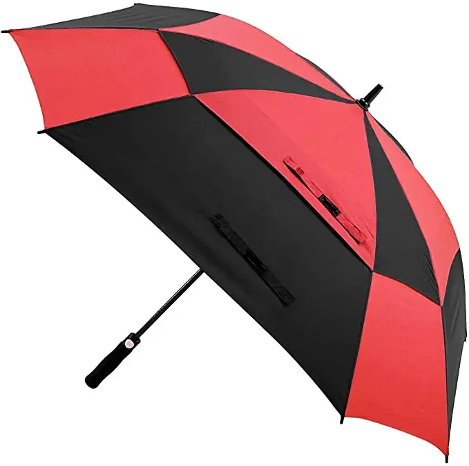 Paraguas cuadrado de Golf, Accesorio clásico y con protección UV, resistente al viento, apertura automática