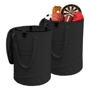 <strong>Pop</strong>-Up Camping Trash <strong>Can</strong> With Lid 24 Gallons Collapsible Standing <strong>Bin</strong> 91L Capacity With Sorting Clips Outdoor Rubbish Sorting - Product Image 3