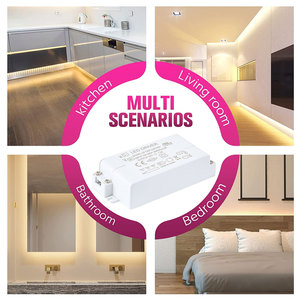 Neon ánh sáng với 12 V biến áp dẫn dải ánh sáng 220V biến áp bao vây nhựa cho dẫn lái xe ul 24W 18W - Product Image 4