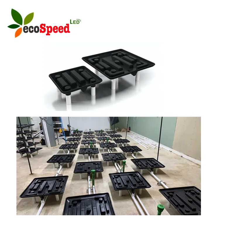 Ecospeed nova bandeja dreno de água da planta, bandeja de sementes para propagação de planta berçário, mudas e floração