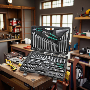 AE-S137ชุดเต้ารับ1/4 "& 1/2" จำนวน137ชิ้นชุดเครื่องมือซ่อมรถยนต์ชุดเครื่องมือพร้อมกล่องเก็บเครื่องมือพลาสติก - Product Image 4