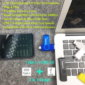 Ceamere แฟลชไดรว์ดิสก์ U คู่ CMC7,แฟลชไดรฟ์หน่วยความจำ32GB 64GB 128GB USB 2.0 3.0 Type C OTG USB Pendrive ของแท้ - Product Image 5