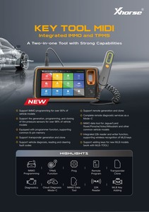 2025 Xhorse Key Tool MIDI-Basisversion 2-in-1-Automobillösung für IMMO-Programmierung und TPMS-Funktion