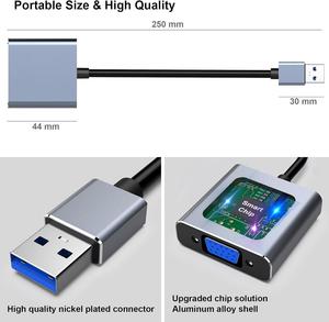 ZOGUO nuevo adaptador USB 3,0 a VGA 1080P convertidor de vídeo multipantalla Compatible con Windows para ordenador portátil PC Monitor proyector HDTV - Product Image 2