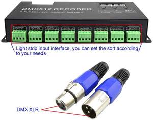 Decodificador RGB DMX 512 de 24 canales con pantalla digital 72A Dimmer, controlador DMX - Product Image 2