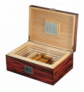 วินเทจ50 CT ไม้สก์ท็อปซิการ์ Humidor ที่มี Divider ความชื้นและดิจิตอลเทอร์โมไฮโกรมิเตอร์สำหรับผู้ชาย - Product Image 6