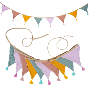 Suministros creativos para fiestas, decoración de celebración, banderín, Bandera de cadena, banderín triangular, Bandera de cumpleaños - Product Image 4