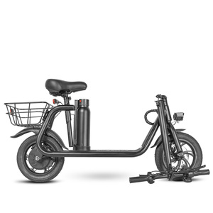 עיצוב אופנה קטנוע עם מנוע 350w 12 אינץ 'קטנוע חשמלי מסגרת פלדה גבוהה פחמן עם סל
