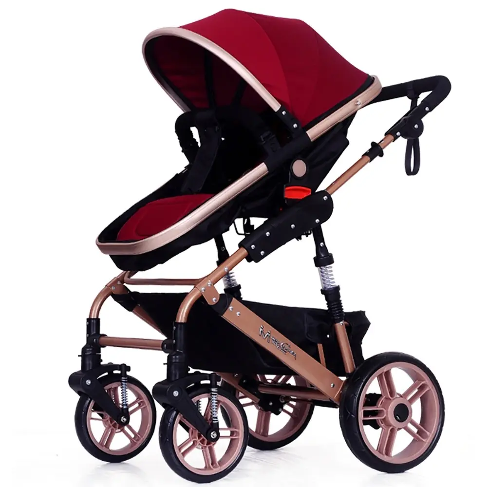 In acciaio inossidabile moderno passeggino baby jogger 3 in 1 di design di lusso bebe pieghevole carro bambini carrozzina passeggino