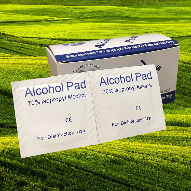 OEM ODM Non tessuto usa e getta pulizia 70% singolo alcool isopropilico Prep Pad salviette umidificate