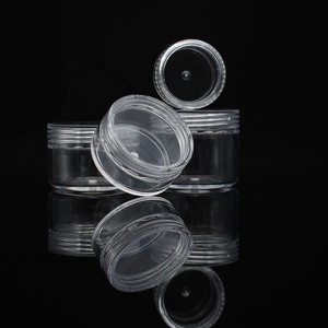Klare leere tragbare Behälter 3ml 2,5g 5g 3g 5 gramm Größe Gesichts creme Glas Reisen Kunststoff Kosmetik Topf Gläser für loses Pulver
