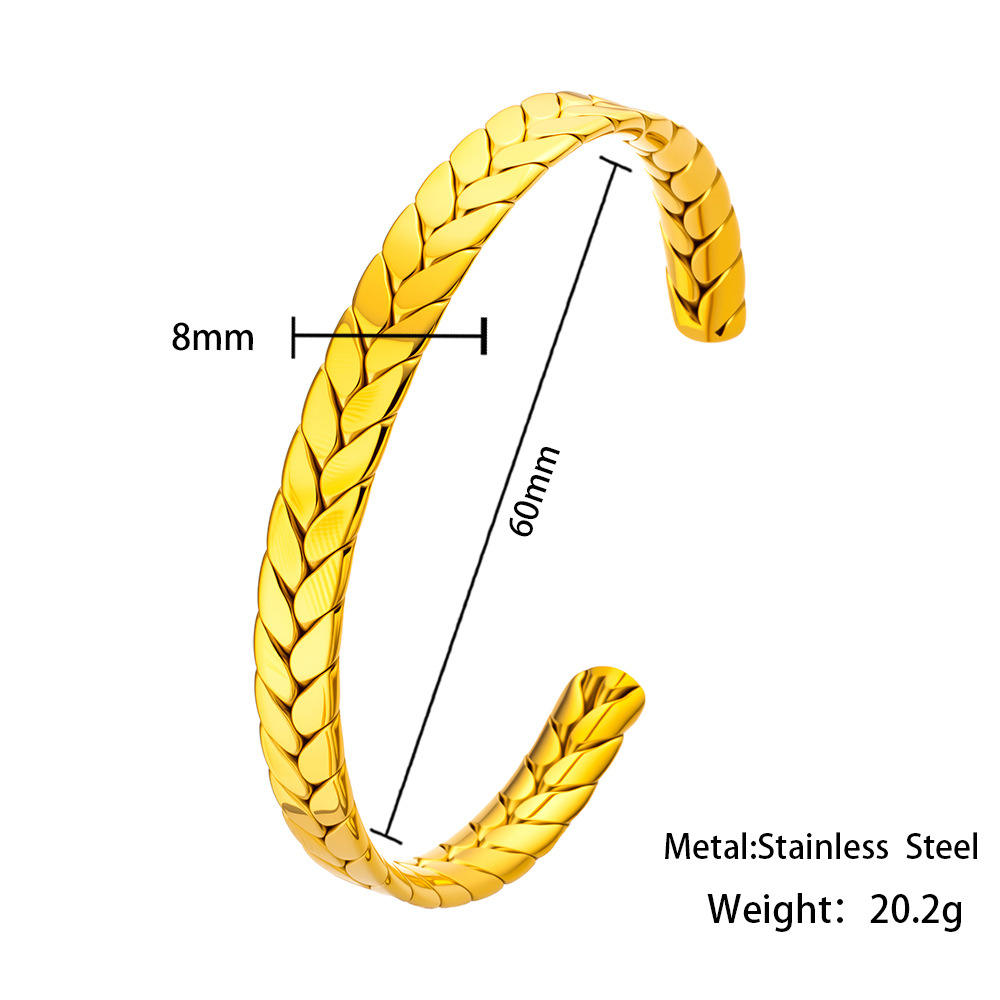 Bracelet doré à motif tissé Hmsz152 - 860 mm