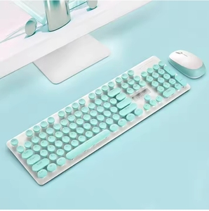 Combo de teclado y ratón USB inalámbrico de 2,4 GHz Nueva tecla redonda para computadora - Product Image 1