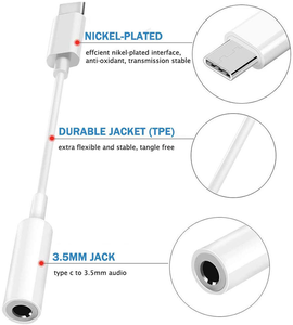 Factory Price Type C Earphone <strong>Audio</strong> Cable <strong>Adapter</strong> Type-C to <strong>3.5</strong> <strong>mm</strong> Headset <strong>Adapter</strong> for IP for Android Phones - Product Image 4
