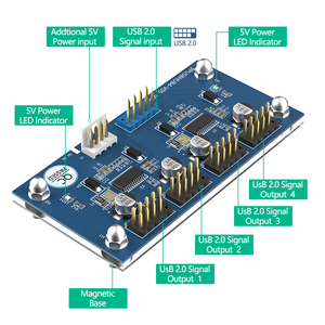 9pin USB <strong>Header</strong> Male <strong>1</strong> to 4 Female Extension Cable Card Motherboard 9-Pin USB 2.0 HUB 2 to <strong>8</strong>-Port USB 2.0 Hub with Additional Po - Product Image 2