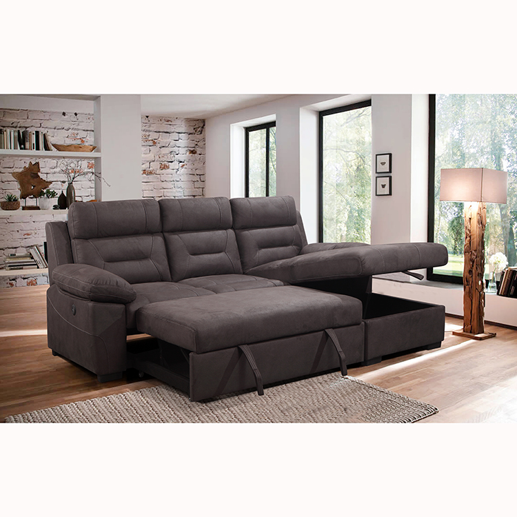 Hot sale new modern living room with pull out sectionals sofa cum bed